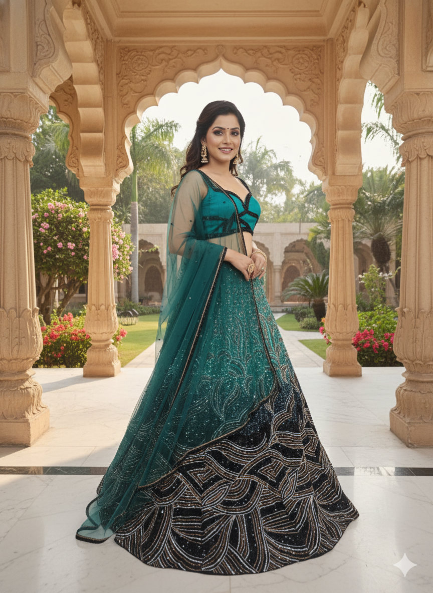 Lehanga - Collection | Feathers & Flowers